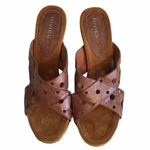 Biviel Leather Mule Sandal 38